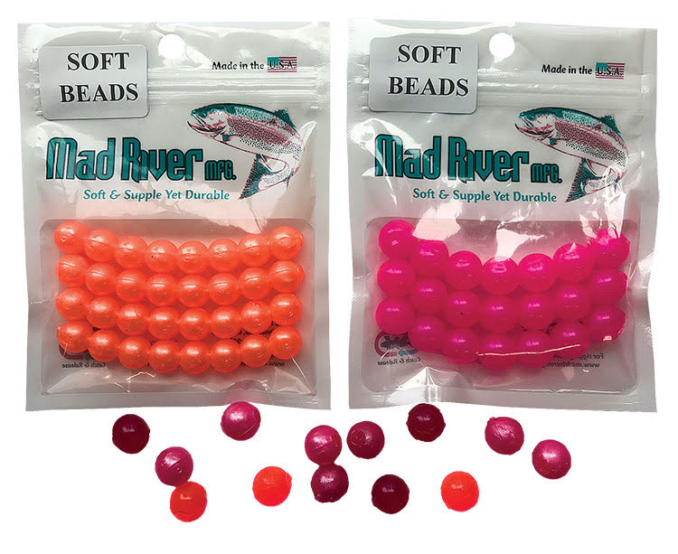 MAD RIVER 15 COMPARTMENT BEAD BOX SALMON RIVER BEAD COLORS 8MM