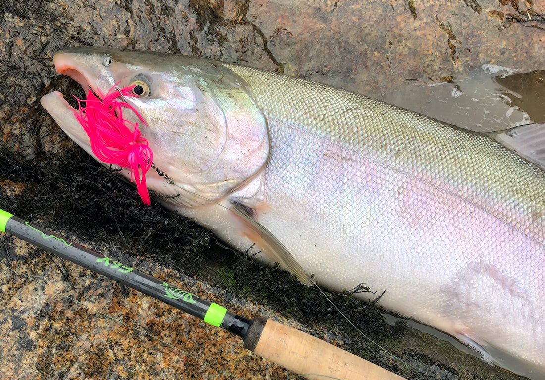 coho river fishing lures Silver Horde Killer Spoon Rigged with a single hook. Casting Weighted Spinners For River