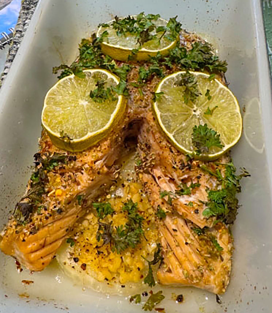 Baked Salmon Steak - Chef Marilyn