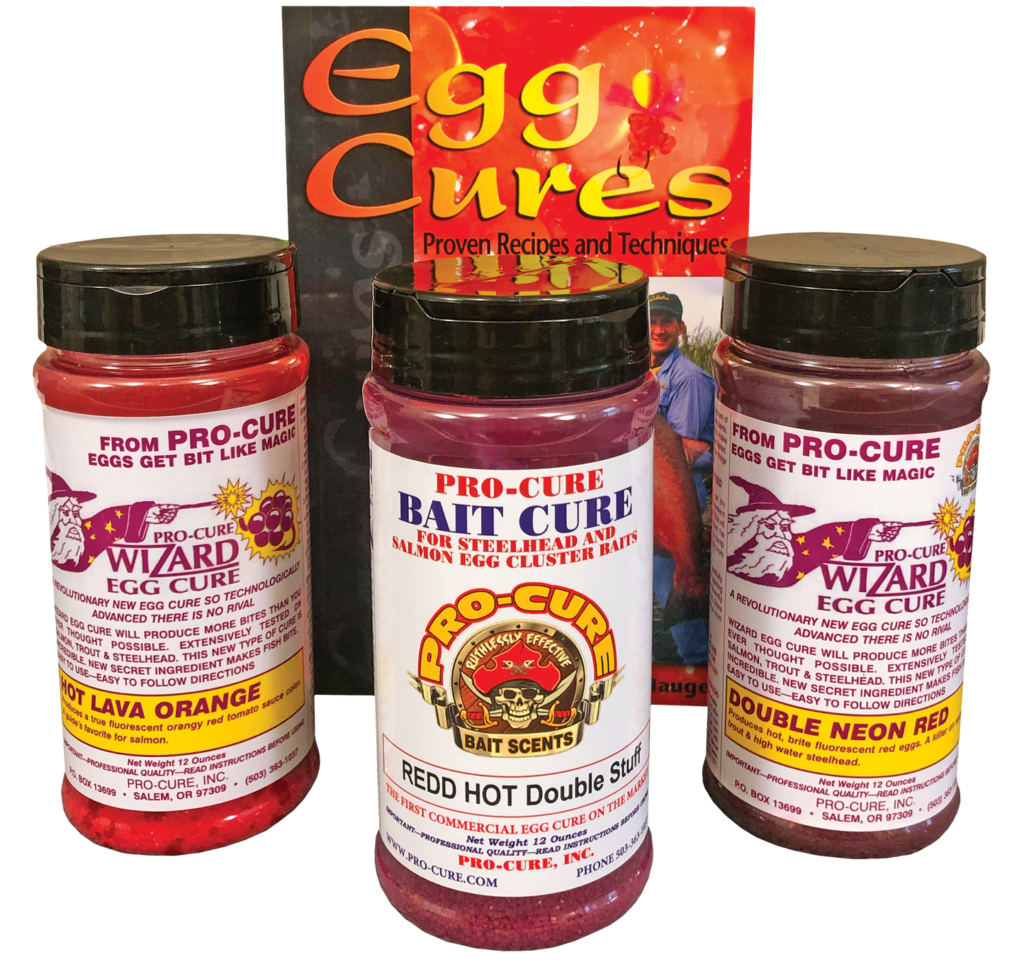 3 FLAVORS OF PRO-CURE EGG CURE PLUS A FREE EGG CURE BOOK AND STS SUBSCRIPTION